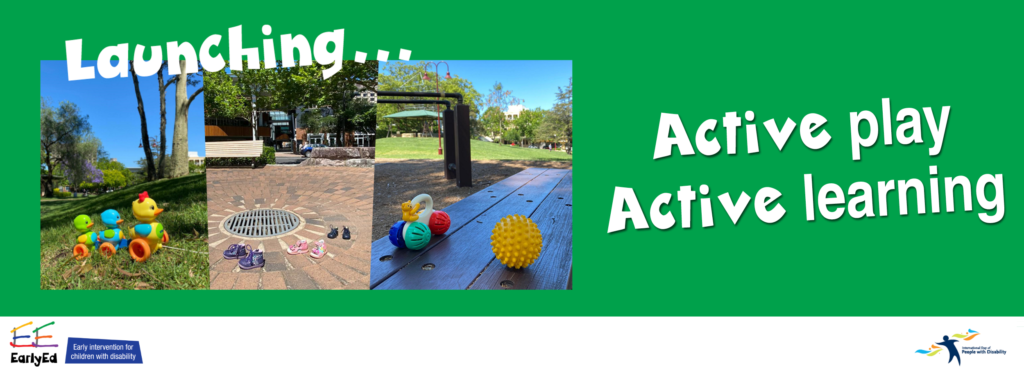 Our Active toddlers, Active Learning project is up and &ldquo;running&rdquo; from today.  We will be sharing ideas about Active Play that you can do in your community.